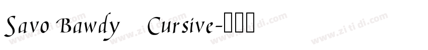Savo Bawdy   Cursive字体转换